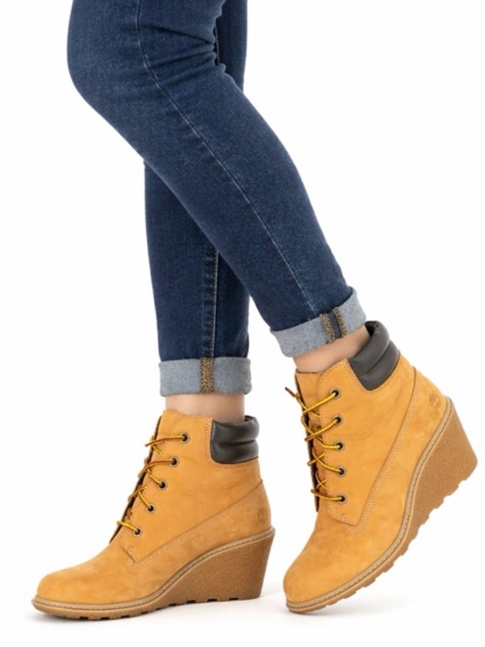 Timberland Earthkeepers Amston Wedge Bootie Beige Ankle Womenโs Size 9